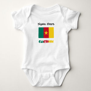 Body Cameroun et drapeau camerounais avec votre nom
