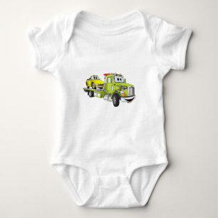 Body Camion de remorquage à plat avec dessin vert
