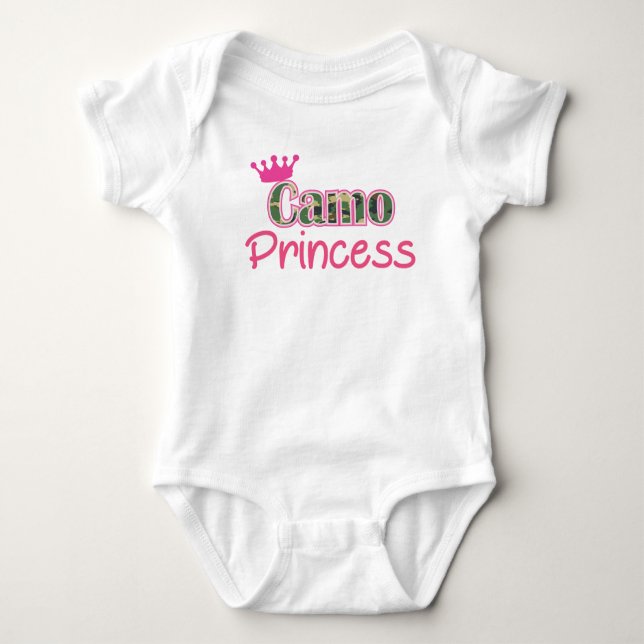 Body Camo Princess Baby Girl Shirt-Romper - Bodysuit (Devant)
