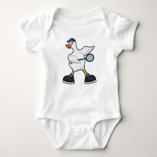 Body Canard au Tennis avec raquette de tennis & Casquet