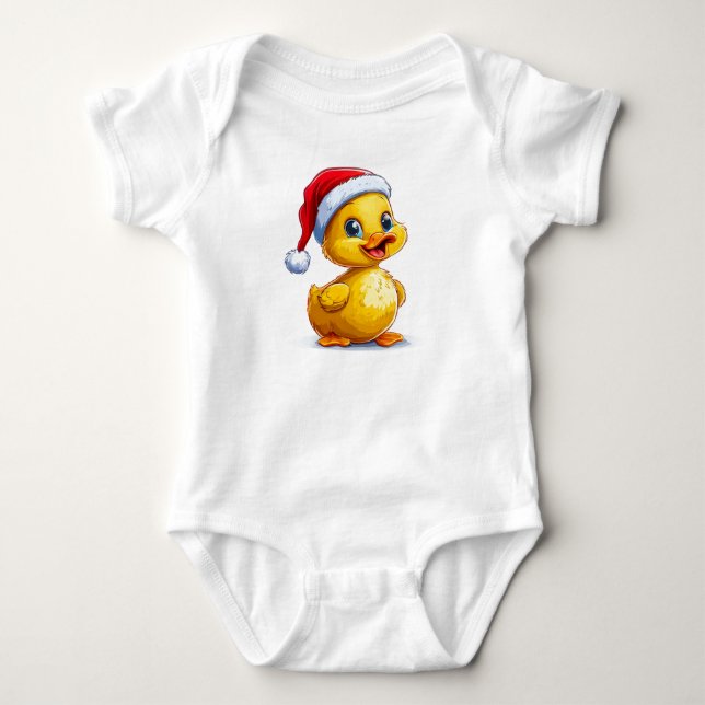 Body 🎄🦆 Canard Jaune de Noël Cadeau pour Bébé ✨ (Devant)