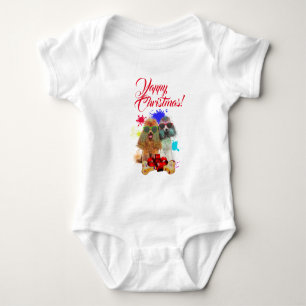 Body Caniche Chien Mignon Personnalisable Noël Jappant