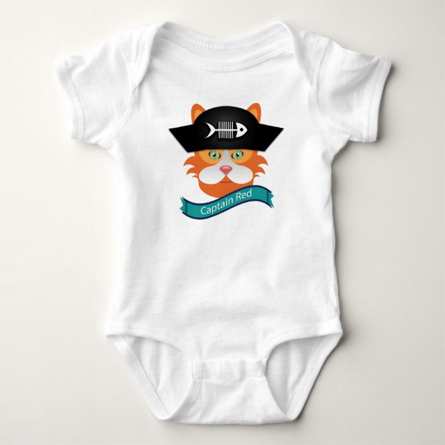 Body Captain Red - Baby Jersey Bodysuit  (Devant)