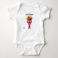 Caractère punk rouge avec Mohawk | Style Unisex am