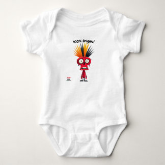 Body Caractère punk rouge avec Mohawk | Style Unisex am
