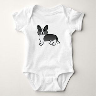 Body Cardigan Welsh Corgi noir et blanc Chien de dessin