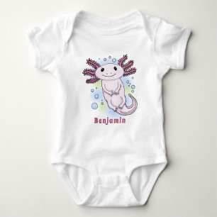 Body Caricature axolotl rose adorable