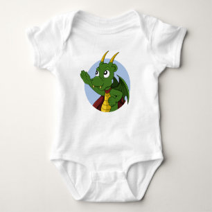 Body Caricature de dragon vert pour bébé