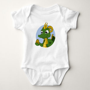 Body Caricature de dragon vert pour bébé