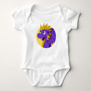 Body Caricature de dragon violet pour bébé