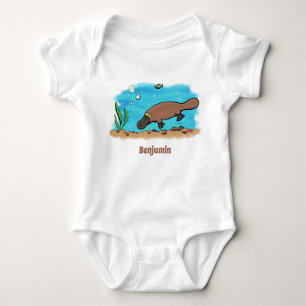 Body Caricature de natation de Cute platypus