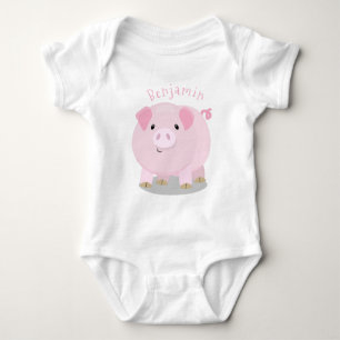 Body Caricature de porc mignon rose pot vendue