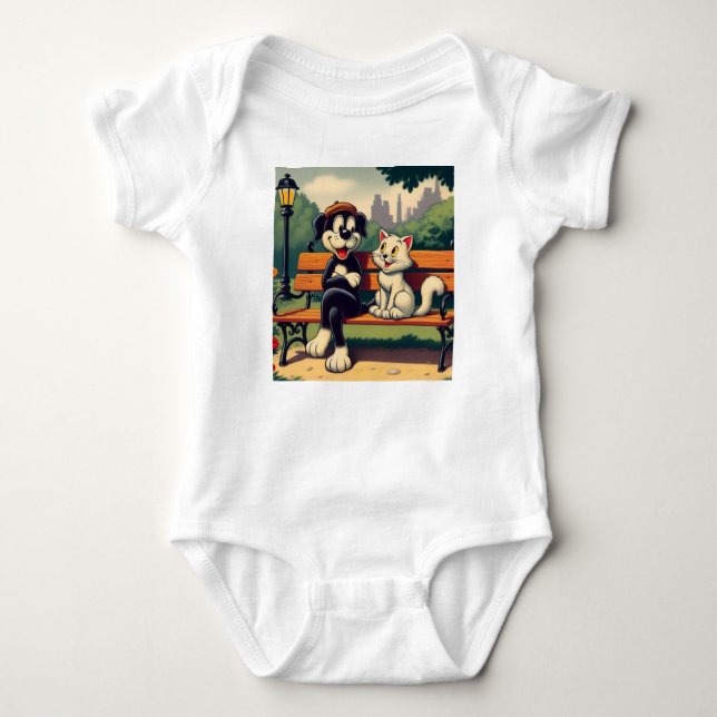 Body Caricature vintage pour chien/chat (Devant)