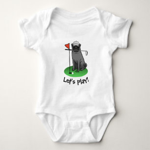 Body Carlin de golf Jouer Golf (noir) mignon chien drôl