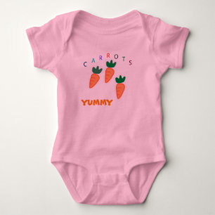 Body Carottes Mignonnes Été Délicieux Bébé Rose