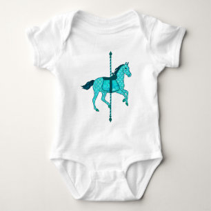 Body Carousel Horse - Turquoise et Aqua