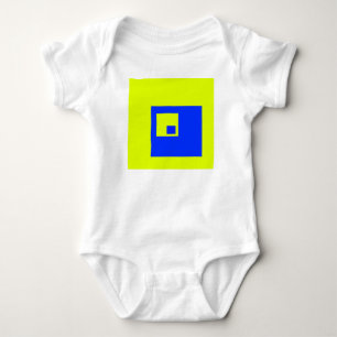 Body Carré jaune et bleu
