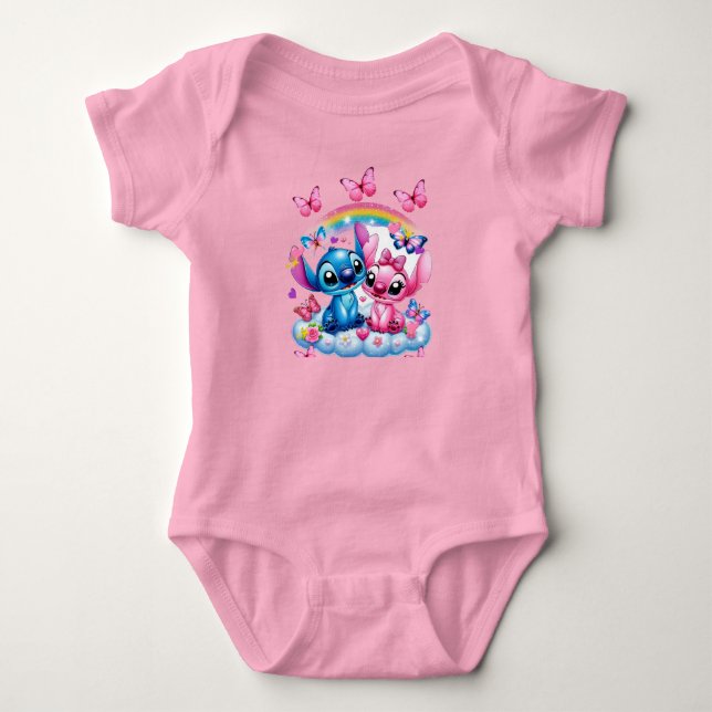 Body carrosserie pour bébé disney stitch dessin animé m (Devant)
