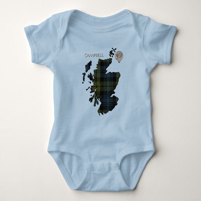 Body Carte Clan Campbell Crest & Tartan (Devant)