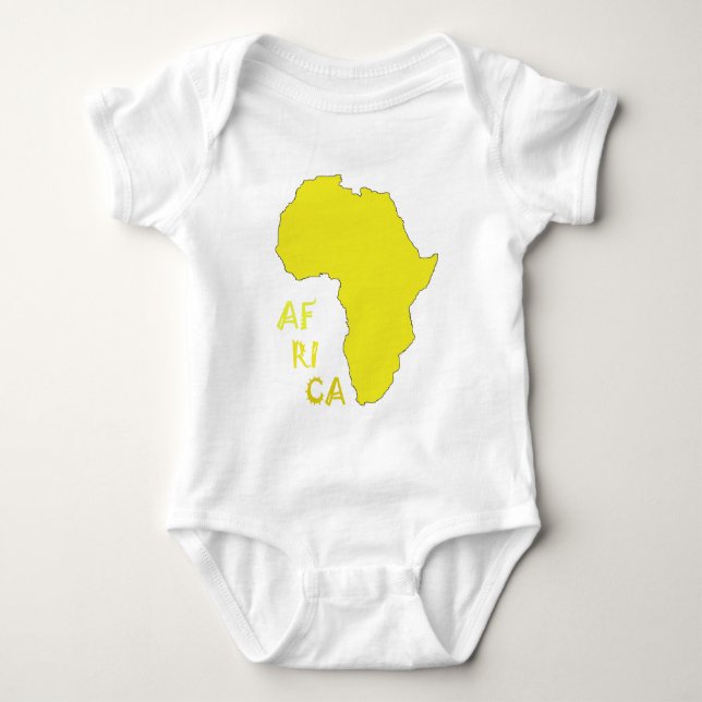 Body Carte d'Afrique jaune funky (Devant)