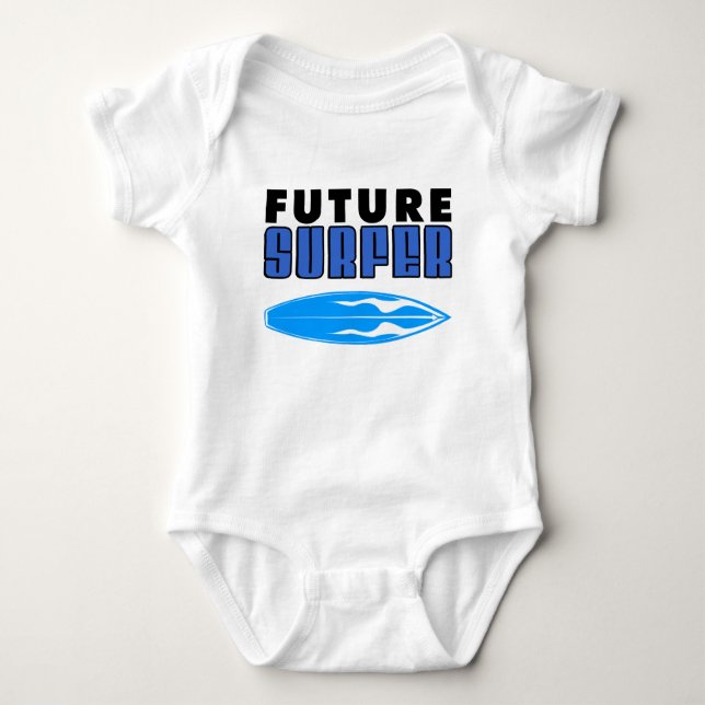 Body Carte de Surf bleu de futur surfer (Devant)