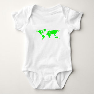 Body Carte du monde blanc vert