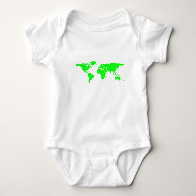 Body Carte du monde blanc vert (Devant)