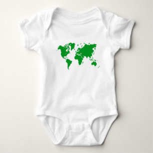 Body Carte du monde - Vert d'herbe