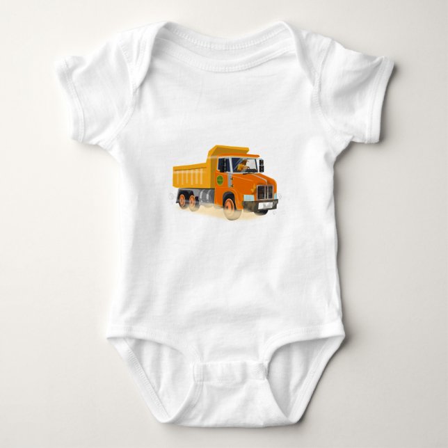 Body Cartographie de camion à vidange jaune pour enfant (Devant)