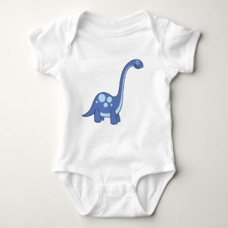 Body Cartoon bleu Apatosaurua Dinosaur Baby One Piece