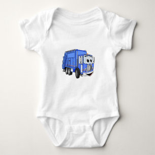 Body Cartoon bleu, caricature de camion à ordures