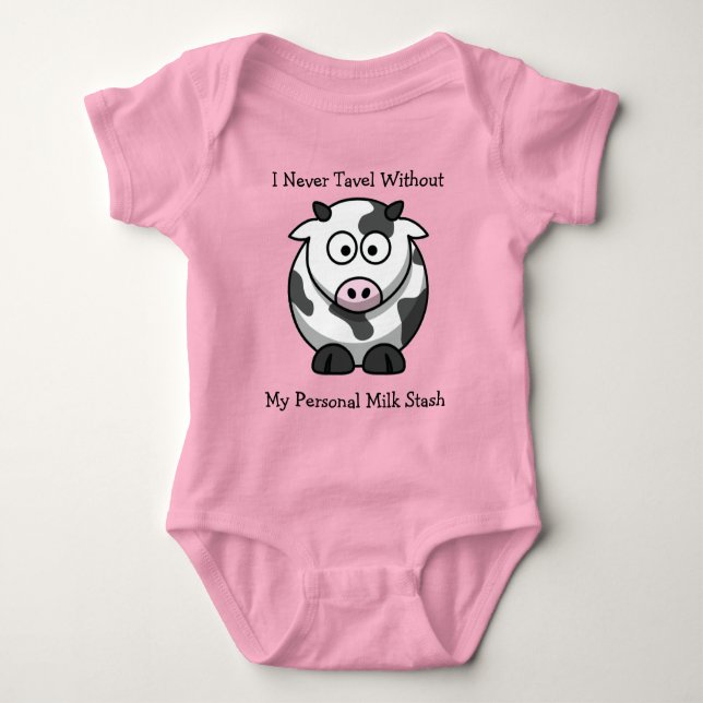Body Cartoon Cow Baby Tee (Devant)
