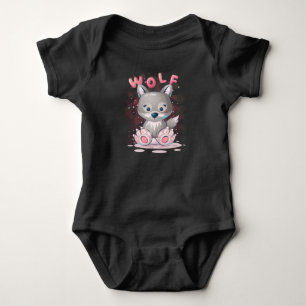 Body Cartoon de loup mignon