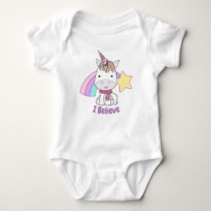 Body Cartoon mignon bébé licorne et arc-en-ciel