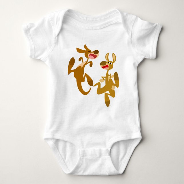 Body Cartoon mignon Bouncy Kangaroos Baby Apparel (Devant)