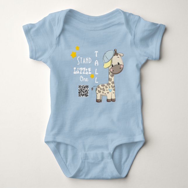 Body Cartoon personnalisé Baby Boy Giraffe Baby Bodysui (Devant)