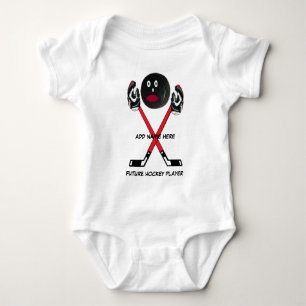 Body Cartoon pour bébé de hockey personnalisé