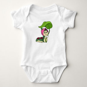 Body Caterpillar avec feuille