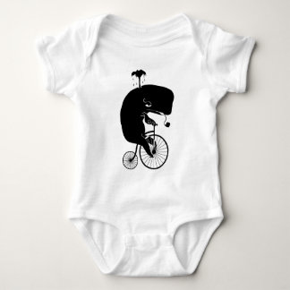 Body Cavalier de baleine sur le vélo de quart de penny