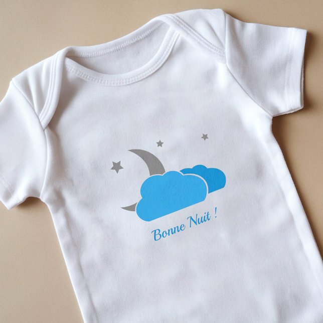 Body Céleste - Lune, nuages et étoiles (Celestial - Moon, Clouds and Stars Baby Bodysuit)