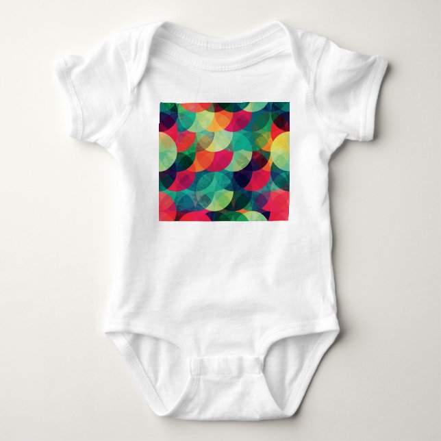 Body Cercle de grunge coloré Motif transparent (Devant)