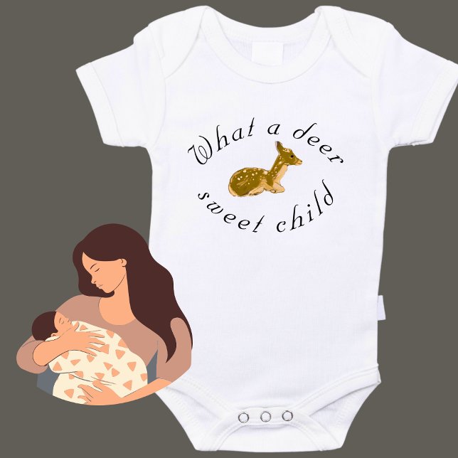 Body Cerf Doux Enfant Fête de Naissance en Forêt (Créateur téléchargé)