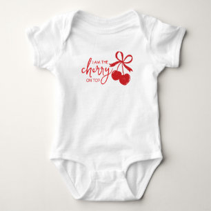 Body Cerise sur le dessus mignon Bow main tiré bébé fil