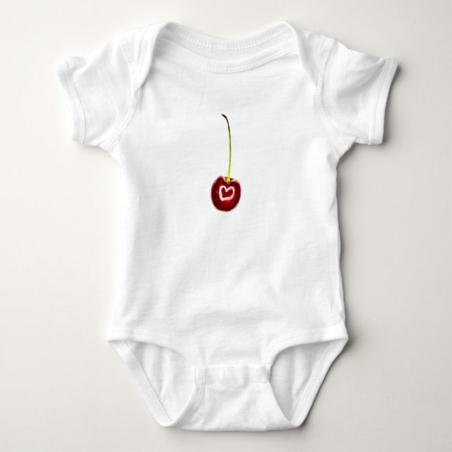 Body Cerisier rouge Babygro (Devant)