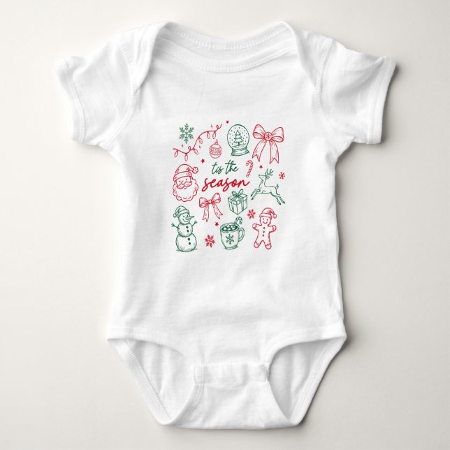 Body C'est la saison - Doodle de Noël (Devant)