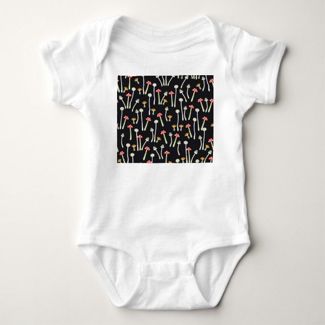 Body Champignons vintages d'automne design motif. (Devant)