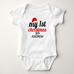 Body Chapeau de Père Noël   Élégant prénom de bébé pour