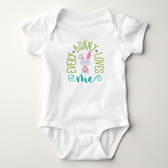 Body Chaque Lapin M'Aime Mignonne Pâques (Devant)