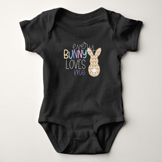 Body Chaque Lapin M'Aime, Pâques Amusantes (Devant)