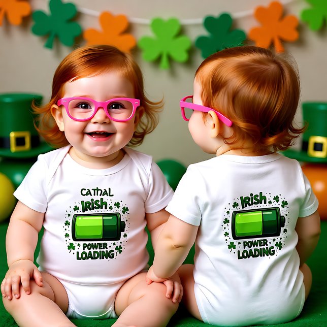 Body Chargeur Mini Personnalisable : Édition Irlandaise (Customizable Tiny Charger Irish Edition Baby Bodysuit)